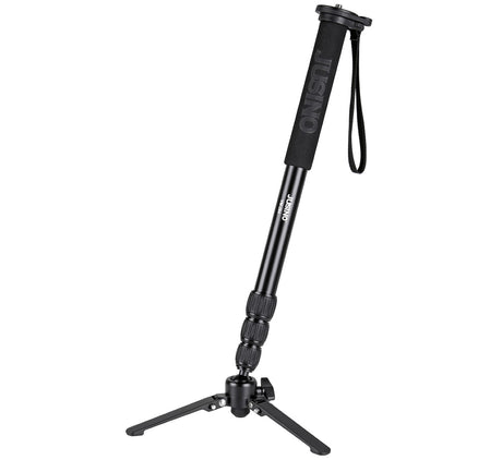 JUSINO Aluminium-Monopod mit abnehmbarem Fuß Tischstativ Schnelldrehverschlüsse bis 164cm 10kg VM-284