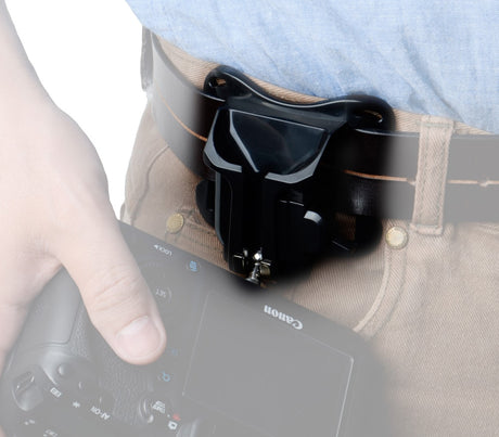 Kamera Holster Gürtelhalterung mit 1/4 Zoll Schraube Sicherheitsverriegelung für Kameras bis 1,2 kg