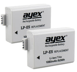 Batteriegriff Set für Canon EOS 1000D 500D 450D + 2x LP-E5 Akku wie BG-E5