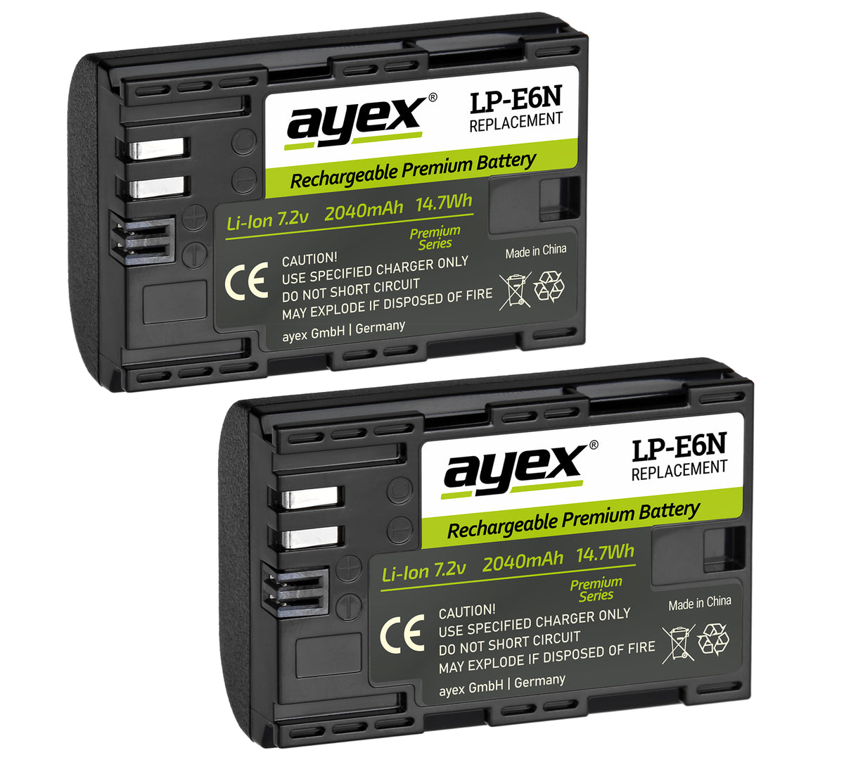 Batteriegriff Set für Canon EOS R Ra Handgriff mit Ladefunktion + 2x LP-E6N Akkus Inkl. USB-C Netzteil