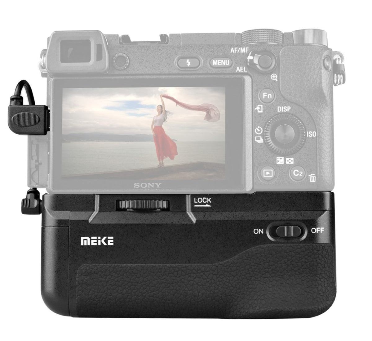 Meike Batteriegriff für Sony Alpha A6300 und A6000 mit Timer-Fernbedienung MK-A6300 Pro