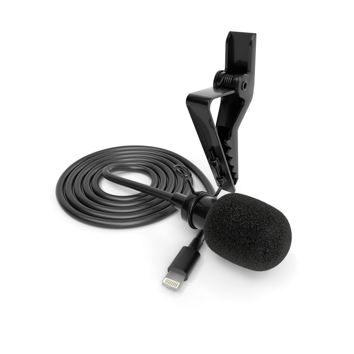 Lavalier Mikrofon für iPhone iPad Windschutz & Klemme perfekt für Interviews Livestreams Lightning