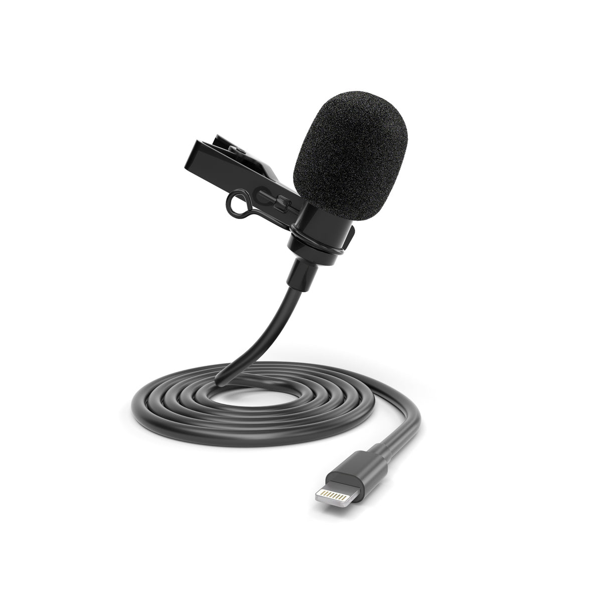 Lavalier Mikrofon für iPhone iPad Windschutz & Klemme perfekt für Interviews Livestreams Lightning