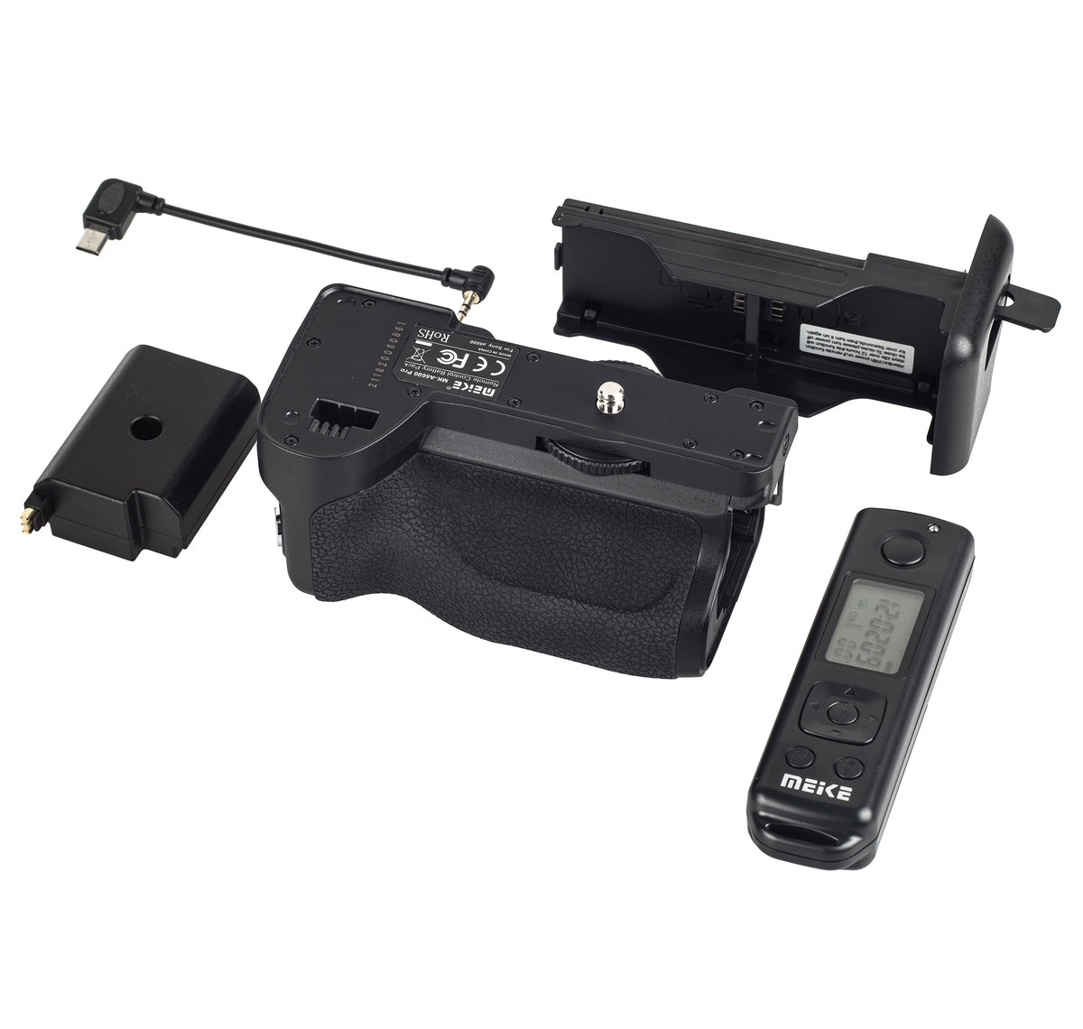 Meike Batteriegriff Set MK-A6600 Pro Batteriegriff und Fernauslöser für Sony A6600 + 2x ayex NP-FZ100 Akku