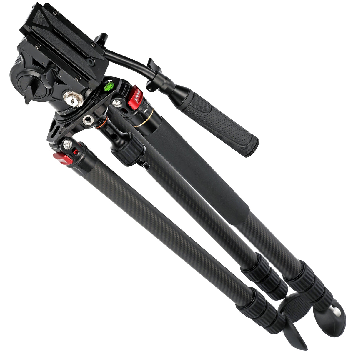 JUSINO Karbon Profi Videostativ & Kugelkopf Perfekt für Vogelaufnahmen 152,5cm 18Kg belastbar