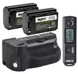 Meike Batteriegriff Set MK-A6600 Pro Batteriegriff und Fernauslöser für Sony A6600 + 2x ayex NP-FZ100 Akku