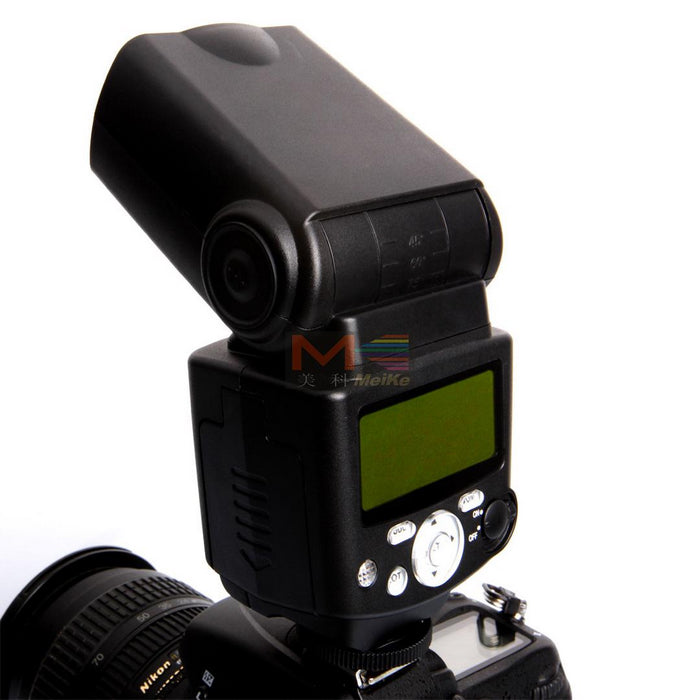 Meike MK431 TTL Blitzgerät für Nikon DSLR Kameras mit LCD Display und Diffusor