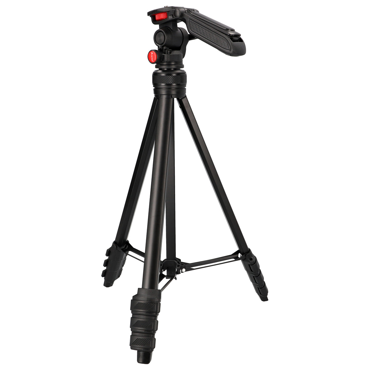 JUSINO leichtes Traveller Stativ 4 Segmente bis 139cm Aluminium 2,5kg belastbar