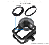 Schutzgehäuse Schutzrahmen Cage Passend für GoPro Hero 9 10 & 11 2 Hot-Shoe-Anschlüsse Schieberahmen Aluminium