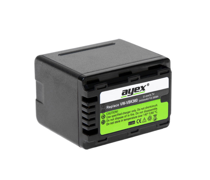ayex VW-VBK360 Li-Ion Akku für Panasonic Camcorder