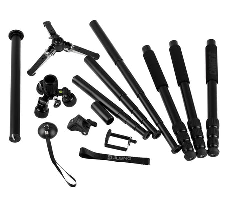 JUSINO TKQ-284 Systemstativ – wandelbares Reisestativ mit Monopod & Tischstativ