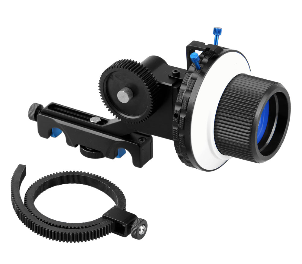 ayex Follow Focus F4, Schärfezieheinrichtung mit 2 Stoppern und Schnellwechsel-System